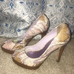 Lilac Snakeskin heels